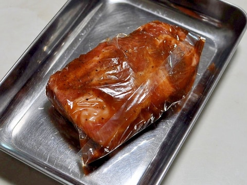 下味冷凍◇豚ロースブロック肉のBBQソース